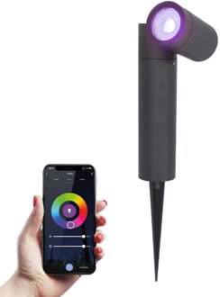 Pinero smart LED prikspot - RGBWW - WiFi & Bluetooth - GU10 fitting - Zwart