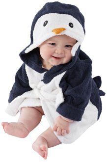 Pinguïn Badjas Kids Peuter Baby Cartoon Animal Capuchon Badhanddoek Baby Flanellen Baden Robe De Chambre Enfant Пижама 4T