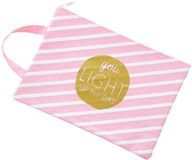 Pink Canvas Document Folder Pouch for A4 File Papeleria Business Paper Document Organizer Bag School Binder Office Supplies