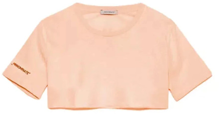 Pink Cotton Tops T-Shirt Hinnominate , Pink , Dames - M