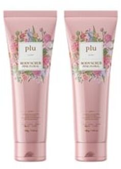 Pink Floral Body Scrub Set 2 pcs