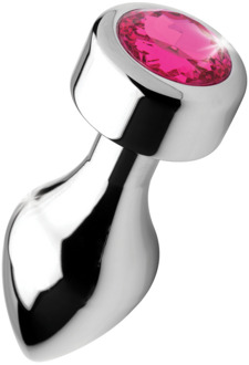 Pink Gemstone - Weighted Base Aluminum Plug - Medium - Pink Gemstone - Weighted Base Aluminum Plug - Medium