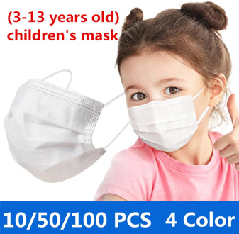 Pink White 3 Layer Child Mask Breathable Disposable Boy Girl Kids Mask Anti-bacterial Dustproof Protective Mask for Health Care