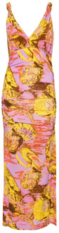 Pinko Achei Jurk Art. 103286A1Pc Pinko , Multicolor , Dames - M,S,Xs