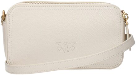 Pinko Beige Leren Schoudertas - One Size