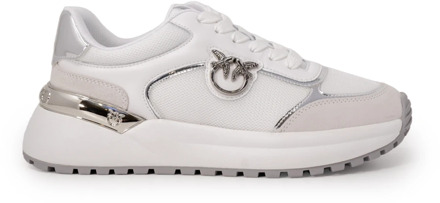 Pinko Calf Sneakers - Lente/Zomer Collectie Pinko , White , Dames - 36 Eu,37 Eu,40 Eu,38 Eu,39 EU