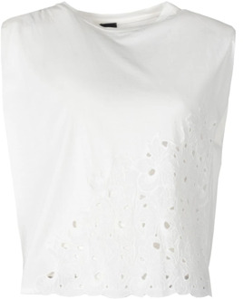 Pinko Casual Ronde Hals T-shirt Pinko , White , Dames - S