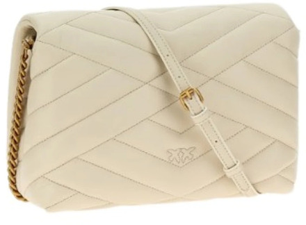 Pinko Classic Love Bag Click Puff Wit Pinko , White , Dames - ONE Size