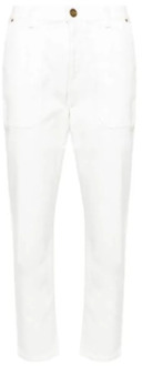 Pinko Cropped Jeans Pinko , White , Dames - W27,W26,W24,W25,W28