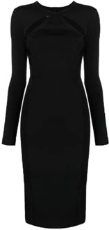 Pinko Elegant Midi Dresses Collection Pinko , Black , Dames - M,Xs,2Xs