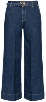 Pinko Flare Denim Stretch Blauwe Jeans Pinko , Blue , Dames - W27,W26