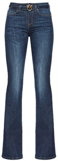 Pinko Flared Jeans Pinko , Blue , Dames - W24,W26,W27,W28
