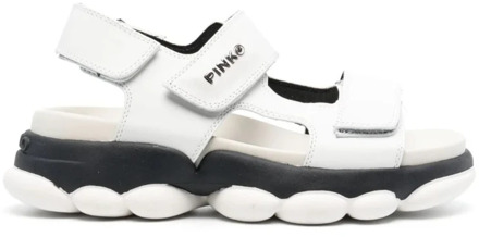 Pinko Flat Sandals Pinko , White , Dames - 39 Eu,37 EU