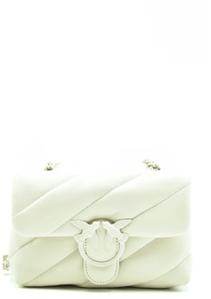 Pinko Gestikte Love Tas Pinko , White , Dames - ONE Size