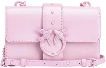 Pinko Iridescent Color Block Mini Love Tas Pinko , Pink , Dames - ONE Size