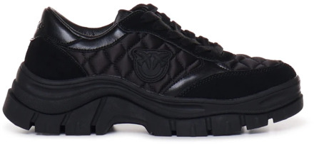 Pinko Katoenen Sneakers Pinko , Black , Dames - 36 Eu,41 EU