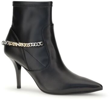 Pinko Kettingdetail Enkellaarzen Zwart