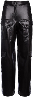 Pinko Leather Trousers Pinko , Black , Dames - S,Xs,2Xs
