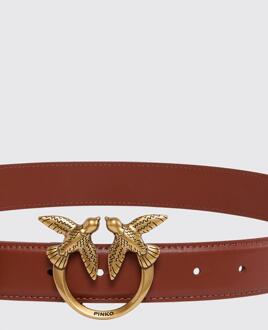 Pinko Liefde Vogel Casual Leren Riem Bruin