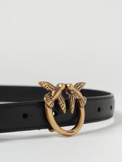 Pinko Liefde Vogels Leren Riem Zwart