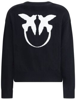 Pinko Logo Crewneck Trui Zwart