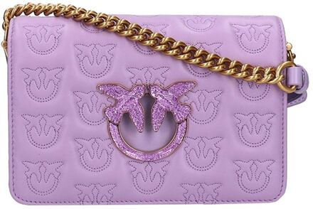 Pinko Love Click Mini Chevron purple tulip damestas Paars - H 11 x B 19 x D 6.5 cm