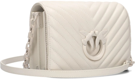 Pinko Love Click Mini Schoudertas Pinko , White , Dames - ONE Size