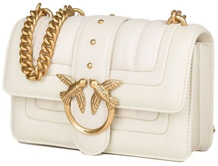 Pinko Love One Mini Enkelvoudige Schoudertas Wit - One Size