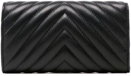 Pinko Love One Wallet C Schapen Nappa Chevron Zwart