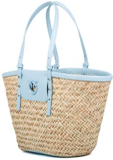 Pinko Love Zomer Basket Tote Bag Beige