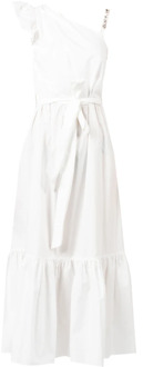 Pinko Midi Dresses Pinko , White , Dames - S