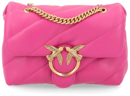 Pinko Mini Love Bag Puff Quilt Leer Pinko , Pink , Dames - ONE Size