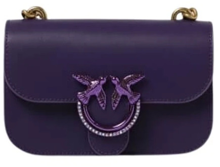 Pinko Mini Love Bell Jewel Paarse Tas Pinko , Purple , Dames - ONE Size