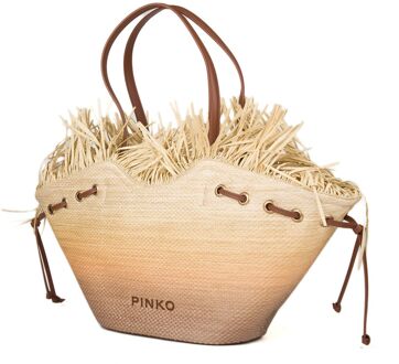 Pinko Pagoda Extra Shopper Tas - maat Geel