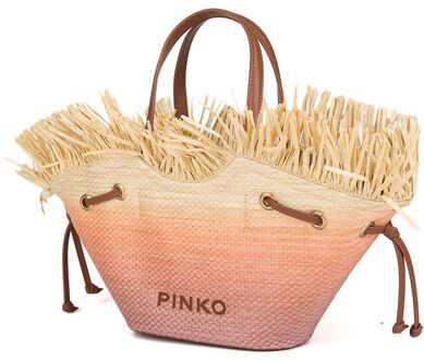 Pinko Pagoda Kleine Shopper Tas Rosé
