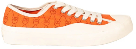 Pinko Ronde Neus Logo Sneakers Pinko , Orange , Dames - 37 EU
