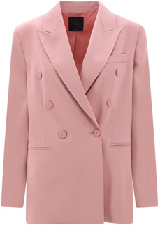 Pinko Roze Satijnen Blazer - Dameskleding Pinko , Pink , Dames - L
