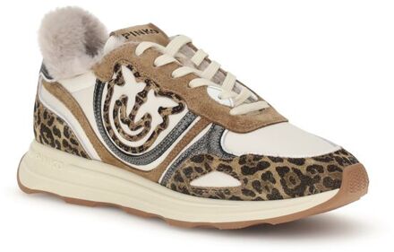Pinko Rubi Sneakers Luipaard Bruin
