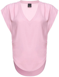 Pinko Soepelvallende zijden blouse Pinko , Purple , Dames - L,M,S,Xs,2Xs