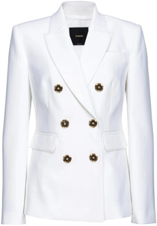 Pinko Stijlvolle Suit Jacket en Blazer Pinko , White , Dames