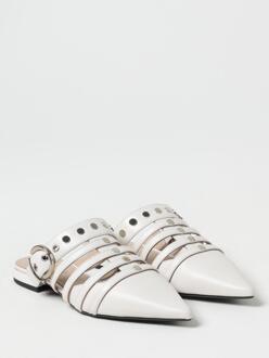 Pinko Uitgesneden Mules Met Gespdetails Wit