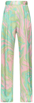 Pinko Wide Trousers Pinko , Multicolor , Dames - M,S