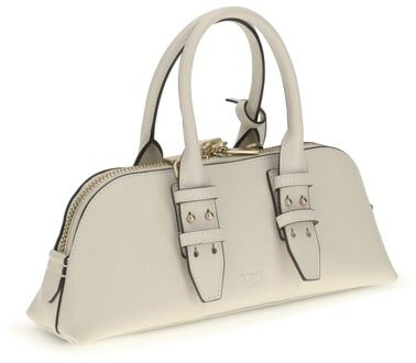 Pinko Witte Kalfslederen Bos Taurus Handtas - One Size
