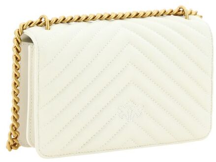 Pinko Witte Kalfslederen Bos Taurus Schoudertas