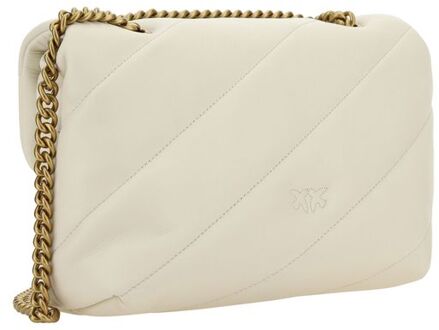 Pinko Witte Kalfsleren Bos Taurus Schoudertas