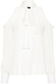 Pinko Witte Shirts met Lage Hak Pinko , White , Dames - XS