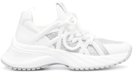 Pinko Witte Sneakers met 3,5 cm Hak Pinko , White , Dames - 40 Eu,38 Eu,36 Eu,39 Eu,37 EU