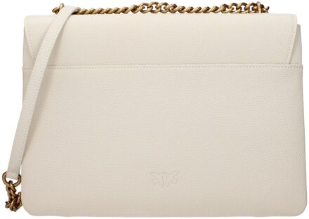 Pinko Zachte Leren Dames Tas Collectie Pinko , White , Dames - ONE Size