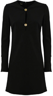 Pinko Zwarte jurk voor vrouwen Aw23 Pinko , Black , Dames - M,2Xs