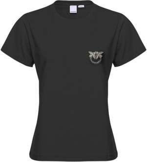 Pinko Zwarte T-shirts en Polos Pinko , Black , Dames - L,M